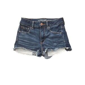 American Eagle Super Stretch Distressed Cut Off Jean Shorts Women's Size 4